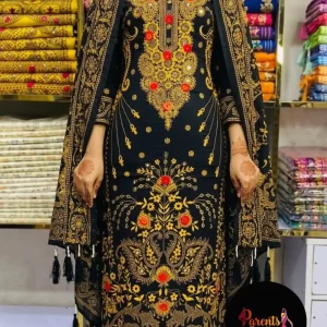 কারচুপি বুটিক্স থ্রি পিস – কালো